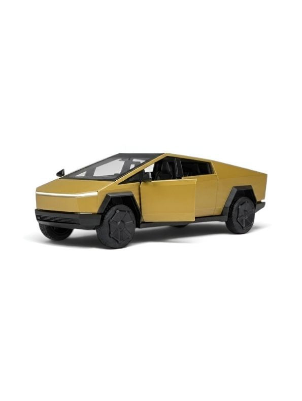 Tesla Cybertruck 1:32 Scale Die-Cast Model Car with Acrylic Display Case – Gold Collectible MD31