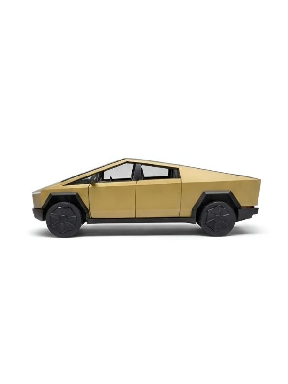 Tesla Cybertruck 1:32 Scale Die-Cast Model Car with Acrylic Display Case – Gold Collectible MD31