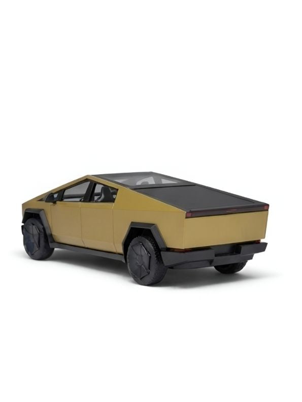 Tesla Cybertruck 1:32 Scale Die-Cast Model Car with Acrylic Display Case – Gold Collectible MD31
