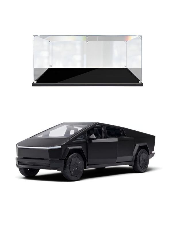 Tesla Cybertruck 1:32 Scale Die-Cast Model Car with Acrylic Display Case – Black Collectible MD31