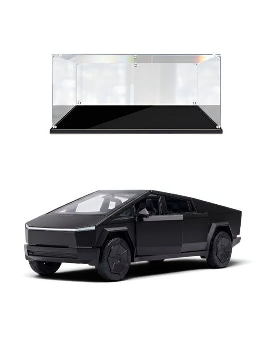Tesla Cybertruck 1:32 Scale Die-Cast Model Car with Acrylic Display Case – Black Collectible MD31