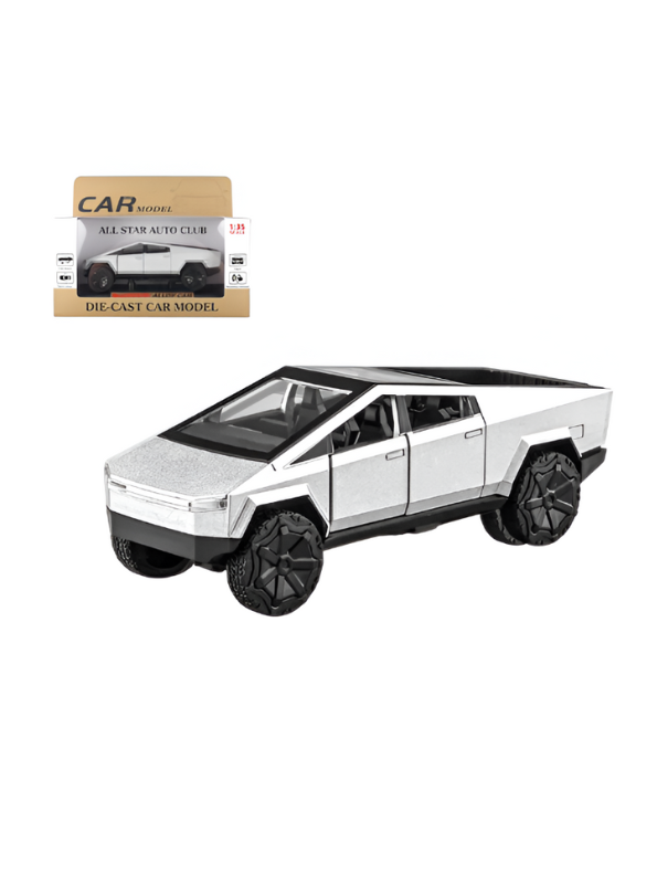 Tesla Cybertruck Diecast Model Car Scale 1:35 Silver LMI15622.