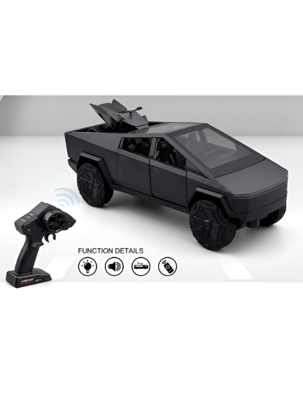 Tesla Cybertruck Remote Control 1:24 Scale Diecast Metal Car Black LMI16542.