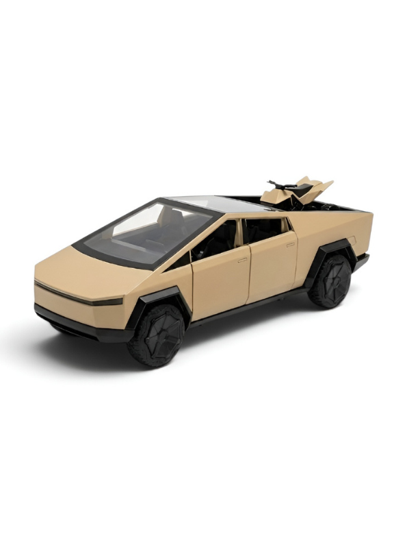 Tesla Cybertruck Style Alloy Model Car 1:28 Scale – Diecast Metal Collectible with Opening Doors TV6170