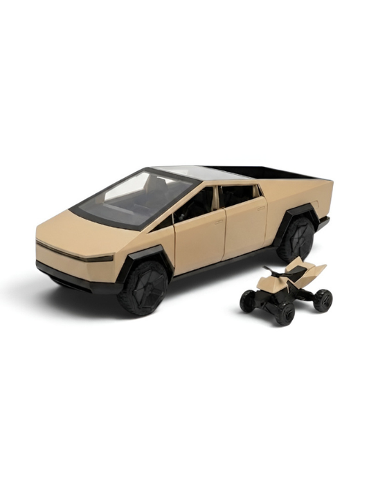 Tesla Cybertruck Style Alloy Model Car 1:28 Scale – Diecast Metal Collectible with Opening Doors TV6170