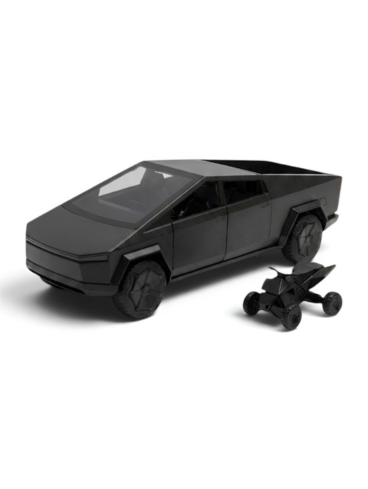 Tesla Cybertruck Style Alloy Model Car 1:28 Scale – Black Diecast Metal Collectible with Opening Doors TV6170