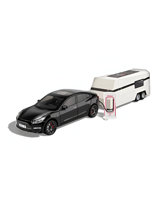 Tesla Model 3 1:24 Scale Diecast Car – Detailed Collectible Replica Black LMI15790.