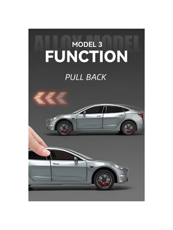 Tesla Model 3 1:24 Scale Diecast Car – Detailed Collectible Replica LMI15790.