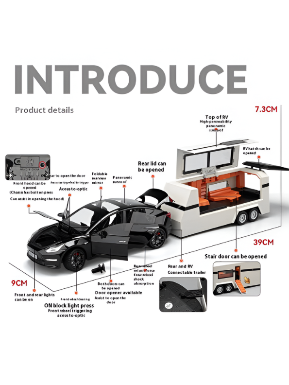Tesla Model 3 1:24 Scale Diecast Car – Detailed Collectible Replica LMI15790.
