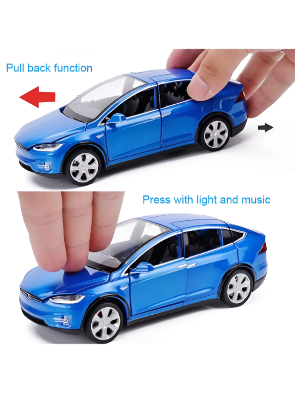 Tesla Model X Diecast Car 1:22 Scale Metal Model TV6221.