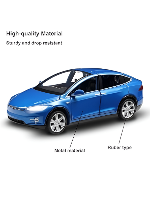 Tesla Model X Diecast Car 1:22 Scale Metal Model TV6221.