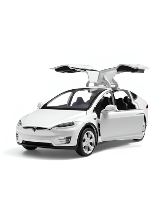 Tesla Model X Diecast Car 1:22 Scale Metal Model White TV6221.