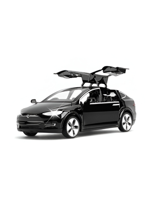 Tesla Model X Diecast Car 1:22 Scale Metal Model Black TV6221.