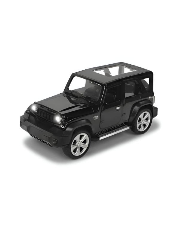 Thar 4x4 Diecast Model Car 1:24 Scale Off-Road SUV Collectible Toy Black TV6529.