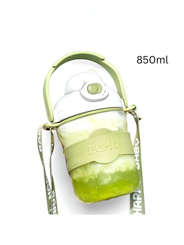 Green - ThirstMate – 850ml Stainless Steel Water Bottle with Neck Handle NOV3969.
