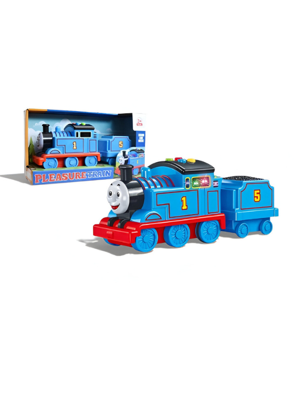 Thomas Steam Engine Toy – Pull Back Train with Sound and Music for Kids NX14920.