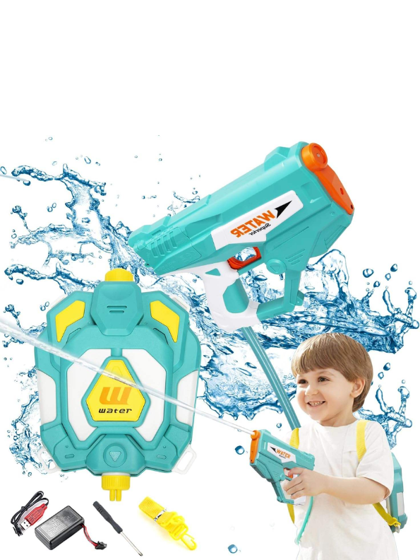 ThunderBlast 1350 Automatic Electric Water Gun – 40+ FT Long Range with Auto Pump & 1350cc Backpack Capacity for Adults LMI14349.