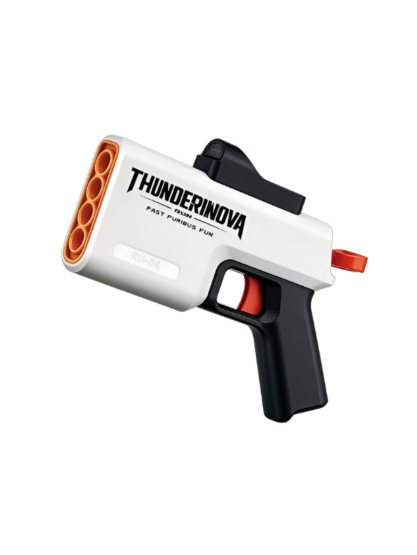 Thundernova 4-Barrel Soft Dart Blaster Gun with Foam Darts – Action Shooting Target Toy LMI16897