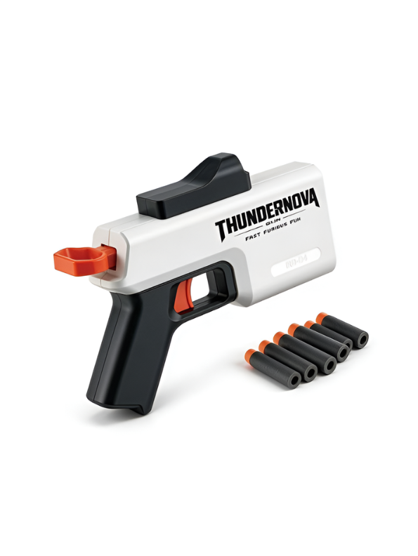 Thundernova 4-Barrel Soft Dart Blaster Gun with Foam Darts – Action Shooting Target Toy LMI16897