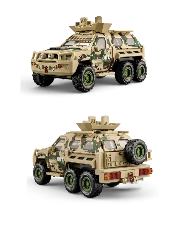 Tiger Alloy RC Armored Vehicle: 1/24 Military 6x6 Off-Road Truck with Removable Machine Gun, Simulation Sound & Lighting, and Functional Hood/Doors TV5619