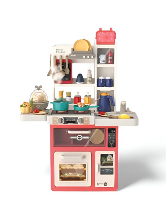 TinyTaste Kitchen Set – 49-Piece Kids Play Kitchen with Oven, Stove, Sink & Realistic Cooking Accessories | Pretend Play Toy Kitchen for Toddlers & Kids NX15228.