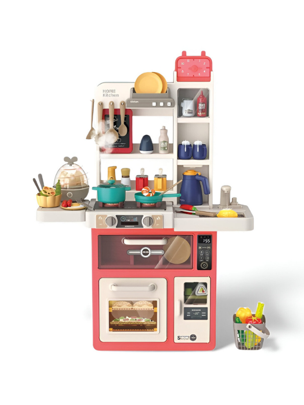 TinyTaste Kitchen Set – 63-Piece Kids Play Kitchen with Oven, Stove, Sink & Realistic Cooking Accessories | Pretend Play Toy Kitchen for Toddlers & Kids NX15228.