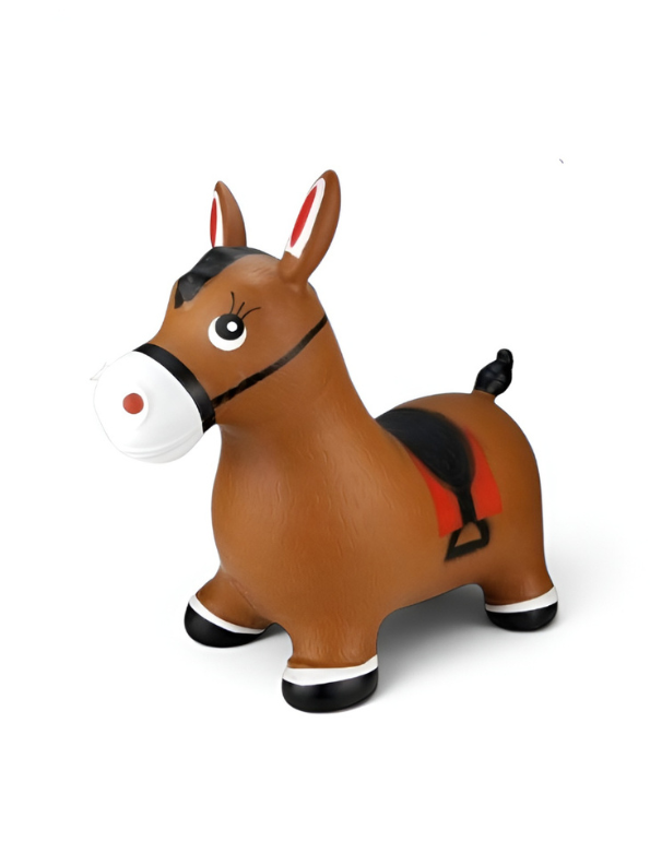 Toddler Inflatable Bouncy Horse Rider  Inflatable Jumping Horse Toy with Pump  Easy-Clean Active Play Ride-On Hopper for Kids TV5516