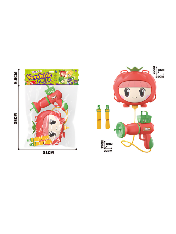 TomatoSplash – 1800ml Backpack Water Gun for Kids | High-Capacity Pressure Pump Holi Pichkari LMI14411.