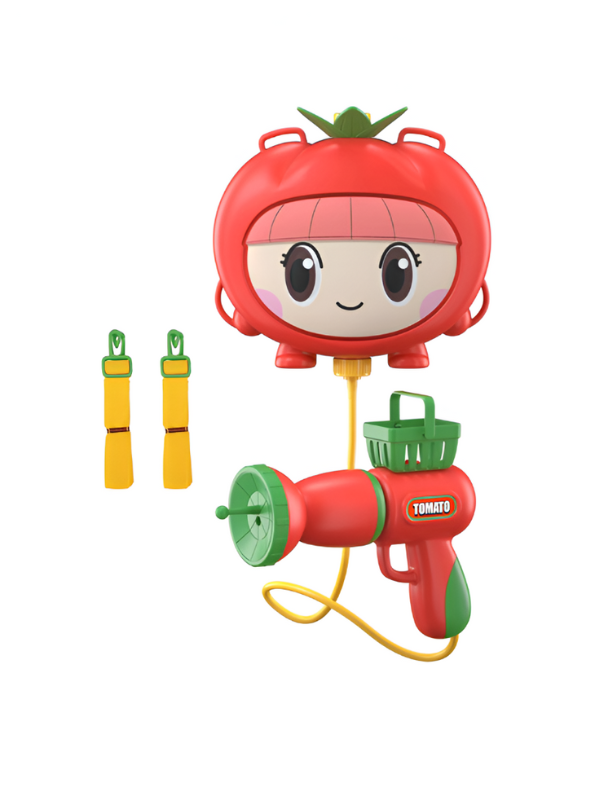 TomatoSplash – 1800ml Backpack Water Gun for Kids | High-Capacity Pressure Pump Holi Pichkari LMI14411.