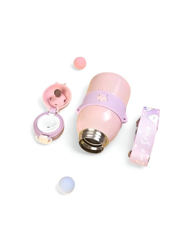 Toto Kids Water Bottle 490ml – Cute Bunny Lid with Star Design | Leakproof & BPA-Free for School & Travel NOV3555.