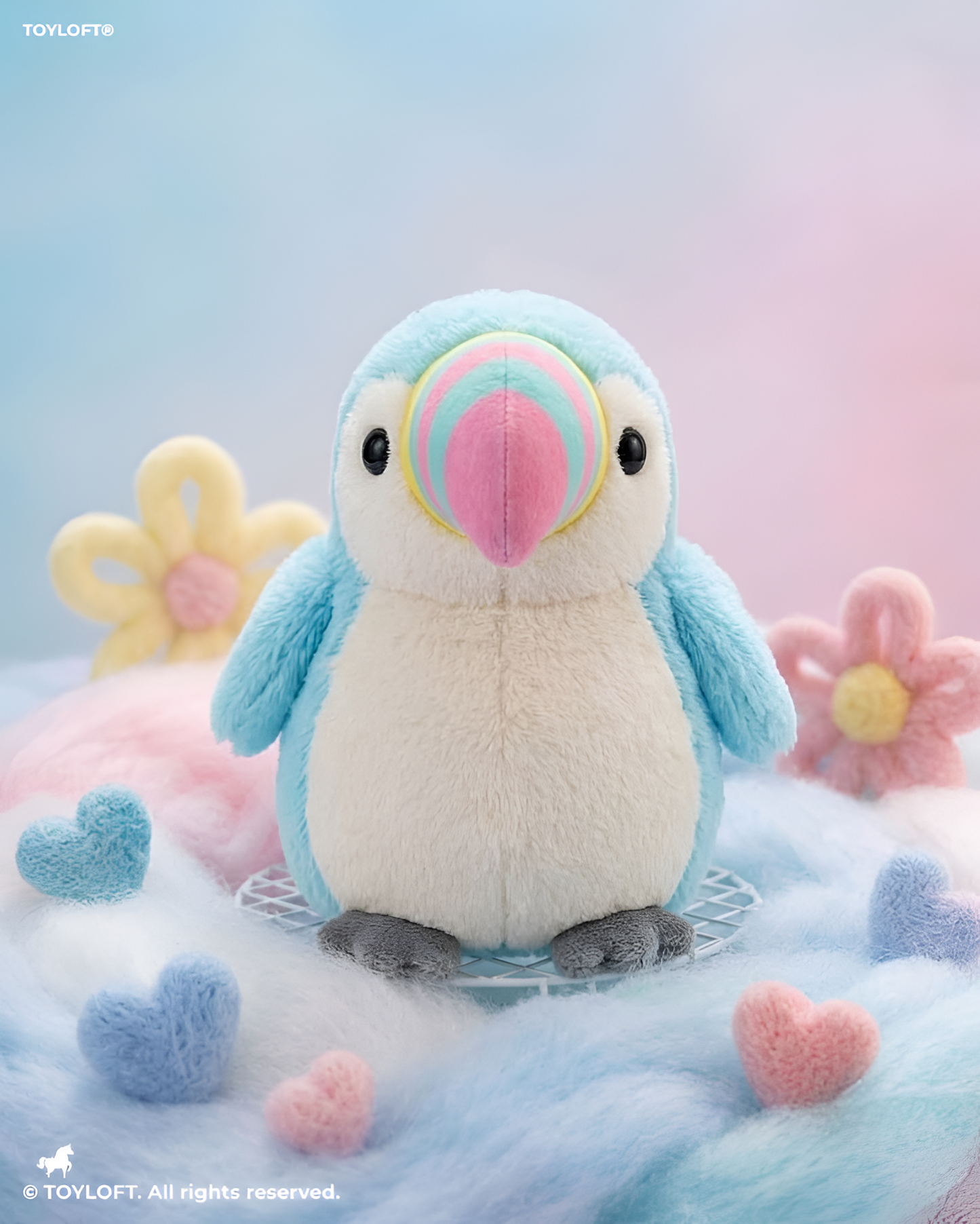 Toucan Plush Toy 7 Inch – Soft Stuffed Animal Bird with Colorful Beak Blue ST11933.