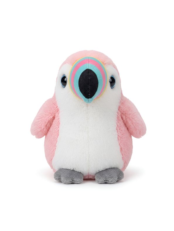 Toucan Plush Toy 7 Inch – Soft Stuffed Animal Bird with Colorful Beak Pink ST11933.