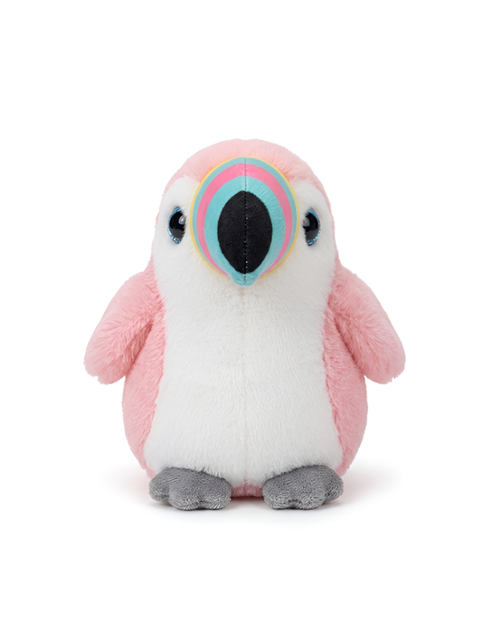 Toucan Plush Toy 7 Inch – Soft Stuffed Animal Bird with Colorful Beak Pink ST11933.