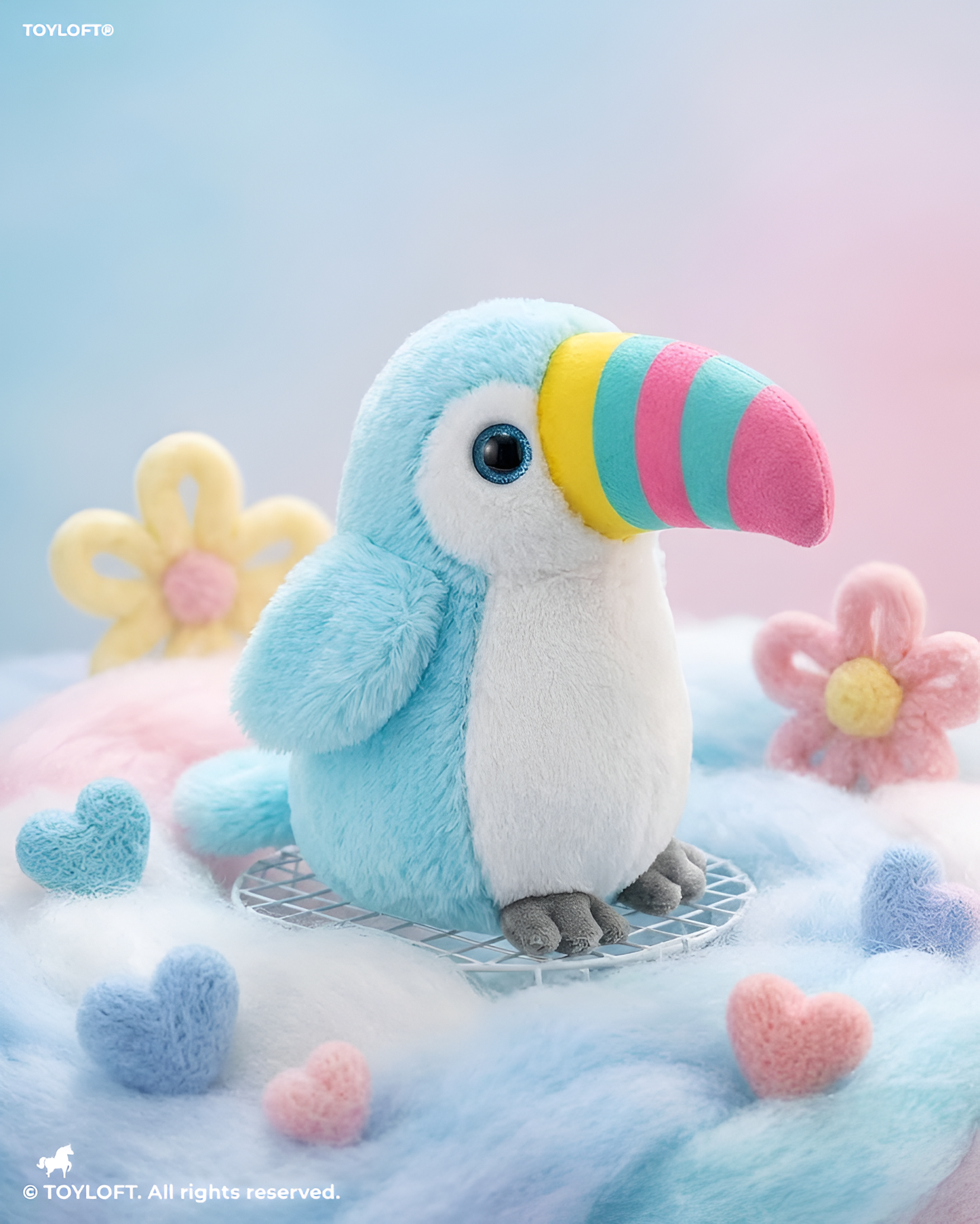 Toucan Plush Toy 7 Inch – Soft Stuffed Animal Bird with Colorful Beak Blue ST11933.