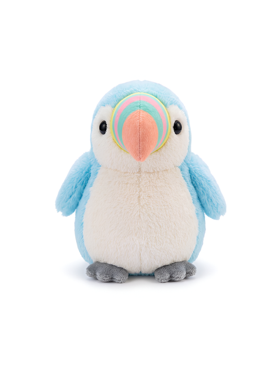 Toucan Plush Toy 7 Inch – Soft Stuffed Animal Bird with Colorful Beak Blue ST11933.