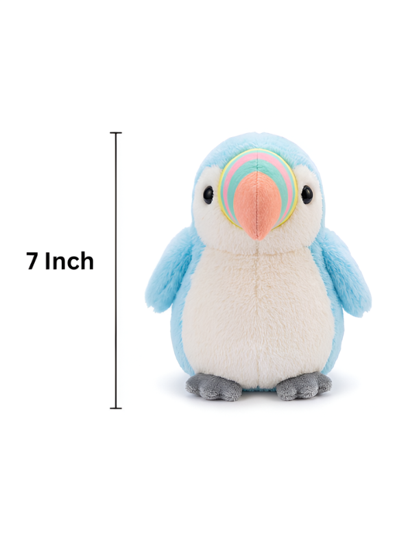 Toucan Plush Toy 7 Inch – Soft Stuffed Animal Bird with Colorful Beak Blue ST11933.