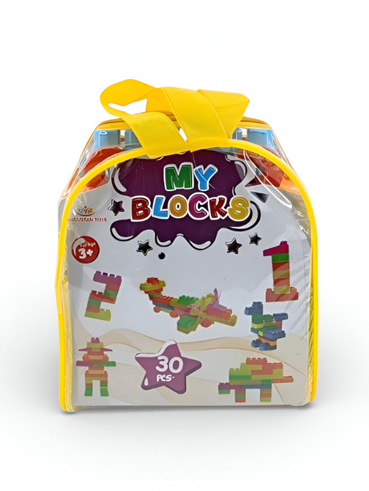 30pc Colorful Building Blocks Kit – Preschool Construction Toy for Boys & Girls – Creative Stacking Blocks with Windmill Accessory LMI8601