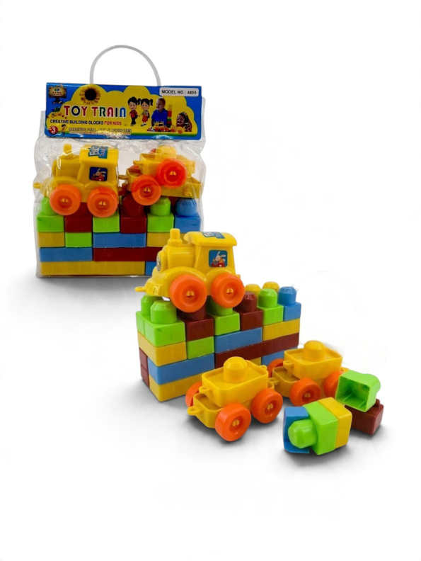 Toy Train & Creative Building Blocks Set Colorful Stacking Construction Bricks Educational Toy LMI16699