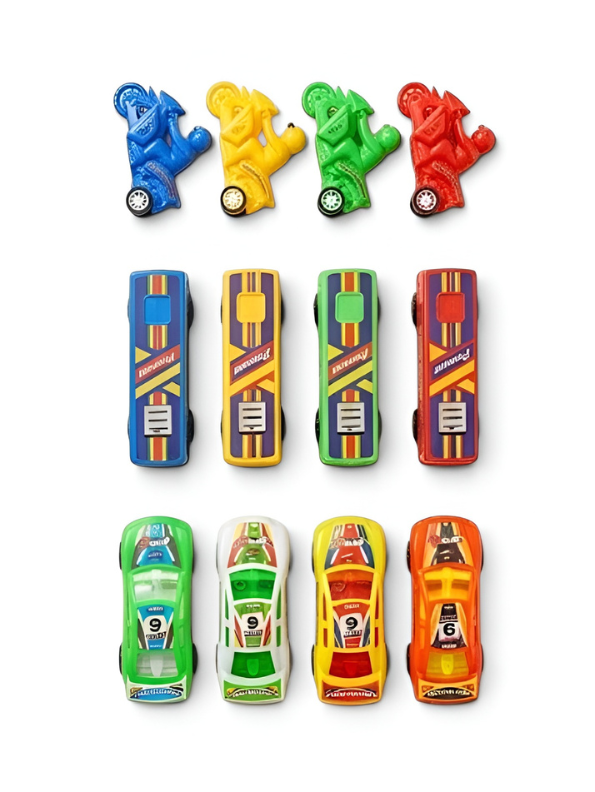 Toy Vehicle Set – Pull Back Cars, Racing Motorcycles & City Buses TV3363.