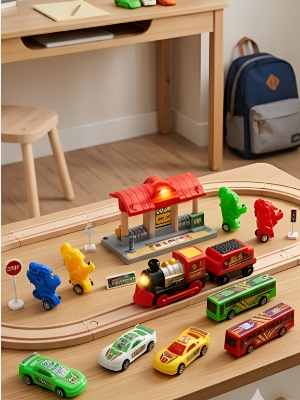 Toy Vehicle Set – Pull Back Cars, Racing Motorcycles & City Buses TV3363.
