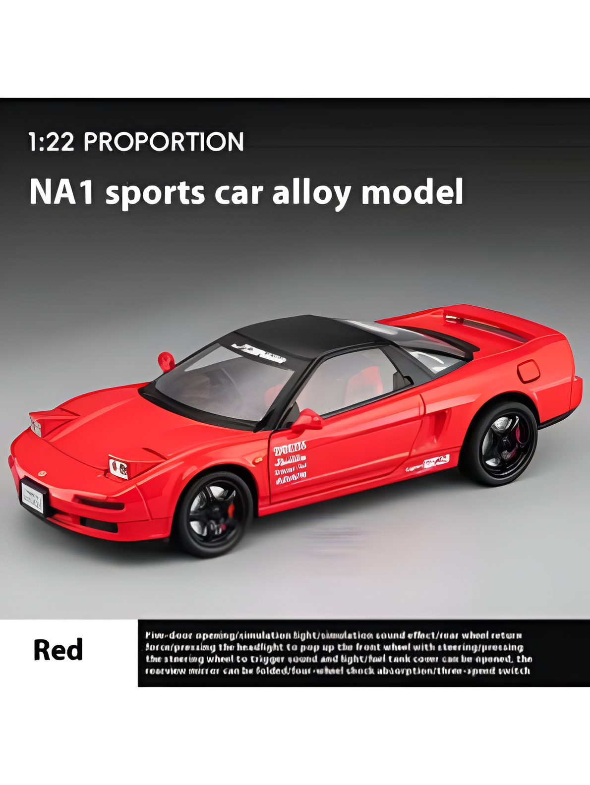 1:22 Scale Honda NSX NA1 Diecast Alloy Model Car – Premium Realistic Collector’s Edition Sports Car Replica MD2582