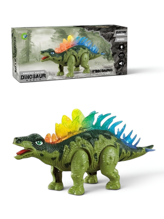Electronic Walking Stegosaurus Dinosaur Toy with Lights and Sound Effects TV6696.