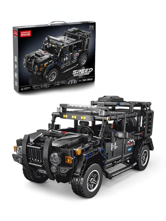 4x4 Off-Road Building Block Truck – Pull-Back Motor, Realistic Design, and Interactive AR Learning, 8+ Years TV6705