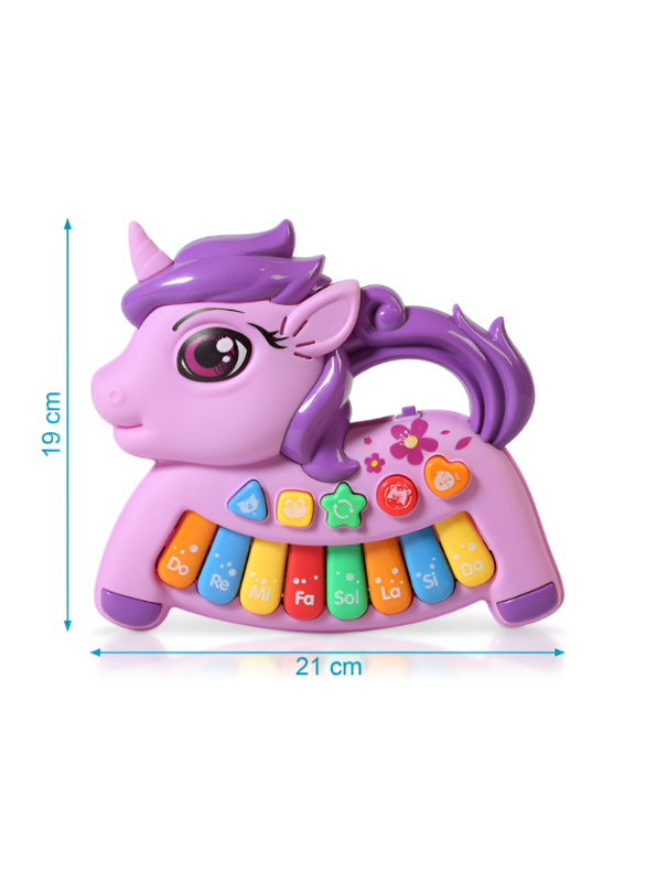 Unicorn Baby Piano Toy - Early Educational Musical Keyboard with 8 Piano Keys, 4 Animal Sounds, and 4 Play Modes - Sensory Learning Gift for Infants and Toddlers TV6981