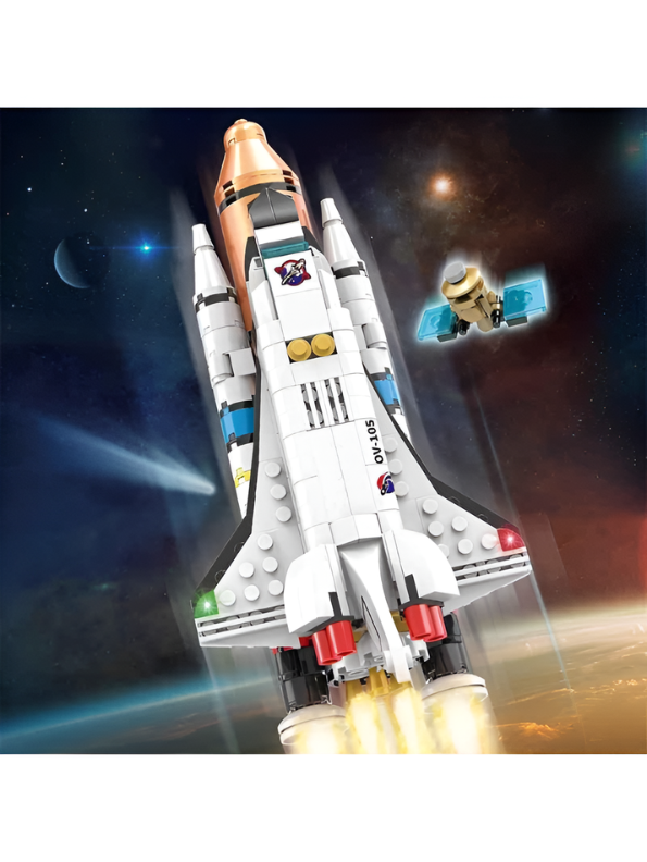 Space Shuttle Endeavour Building Block Set (421 Pieces) – NASA-Inspired Rocket Kit with Launch Pad, Satellites & Astronaut Minifigures | STEM Educational Construction Toy for Kids Ages 6+ TV1132