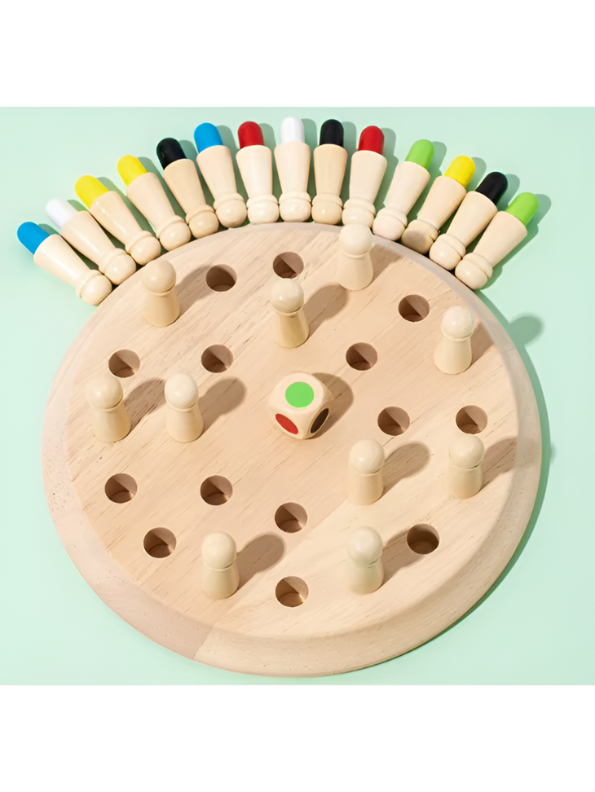 Memory Chess Board Game: Wooden Educational Toy for Kids & Toddlers TV5154