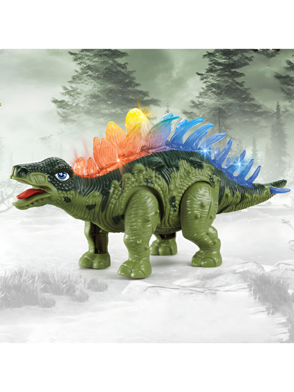 Electronic Walking Stegosaurus Dinosaur Toy with Lights and Sound Effects TV6696.