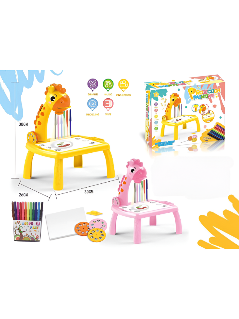 Kids' Giraffe Projection Drawing Board with Musical Educational Table TV6982