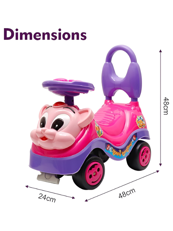Toddler Ride-On Push Car with Musical Steering Wheel – Safe & Durable Foot-to-Floor Toy for Kids Aged 1-3 Years, Supports up to 15kg TV3755
