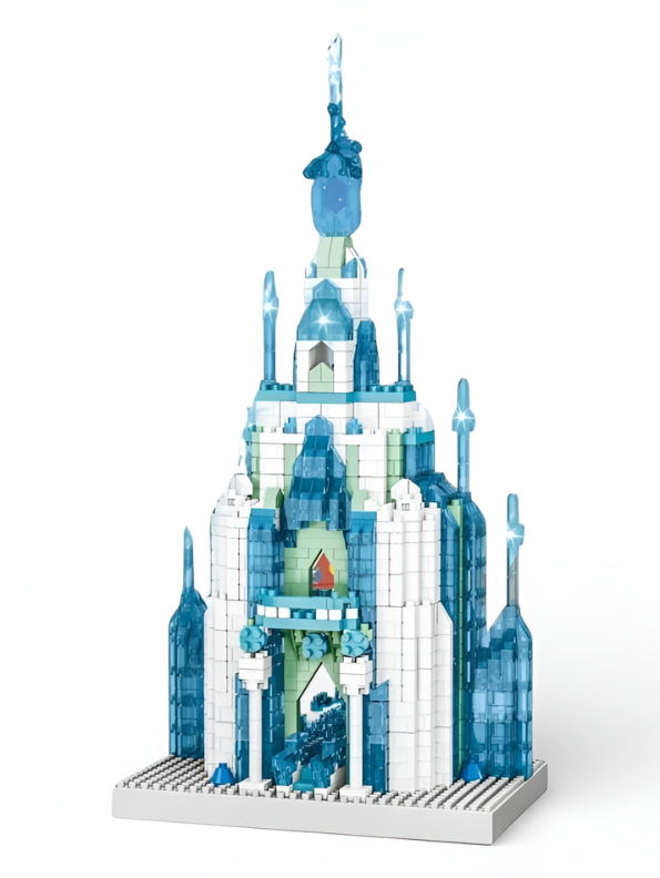QS08 Winter Ice Castle Building Block Set (1000+ Pieces) – Frozen-Inspired Palace Model Kit for Kids & Adults, Creative DIY Architecture Toy, Educational Holiday Gift Idea MD2602